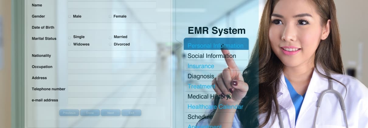 Female Health Information Technician at work