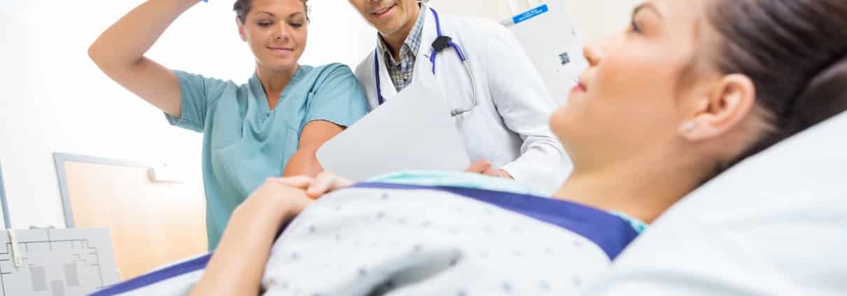 Healthcare team preparing a patient