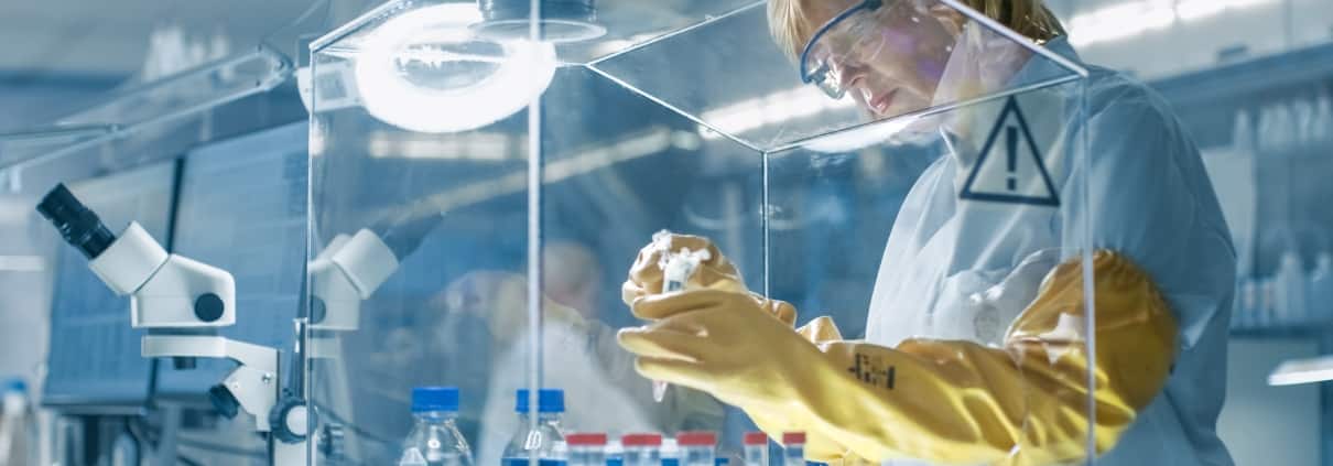 Female Epidemiologist in a lab