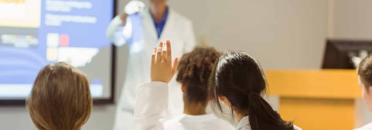 Health professional giving a lecture