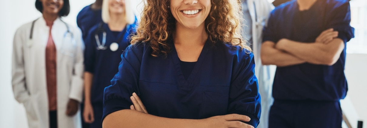 Young smiling medical team
