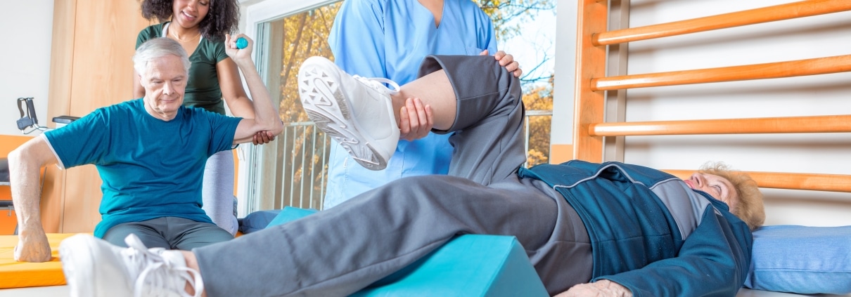 Female therapist working at a rehab clinic